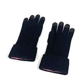 Louis Vuitton-Louis Vuitton Logo Gon 3D Monogram Gloves-Black,Pink