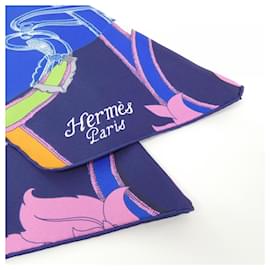 Hermès-Hermes Maxi Twilly Rouleau Scarf-Blue