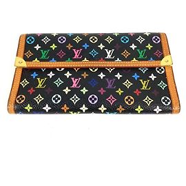 Portefeuille Long Monogram Multicolore Louis Vuitton Noir