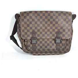 Louis Vuitton-Bolsa Messenger Mervil Damier Louis Vuitton-Marrom,Damier ebene