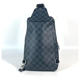 Louis Vuitton-Louis Vuitton Damier Graphite Avenue Sling Bag-Brown,Black
