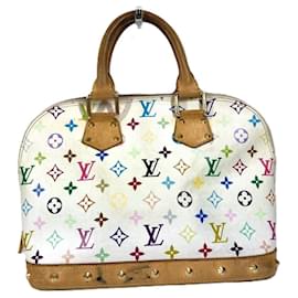 Louis Vuitton-Louis Vuitton Monogram Multicolore Alma Tote Bag-White