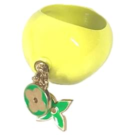 Louis Vuitton-Louis Vuitton Berg LV Fruit Lemon Enamel Band Ring-Yellow