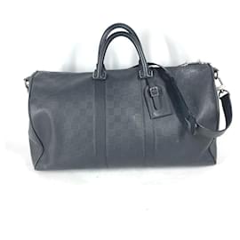 Louis Vuitton-Louis Vuitton Damier Infini Keepall Bandoulière 45-Preto