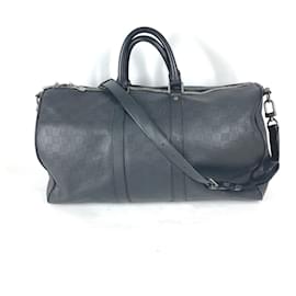 Louis Vuitton-Louis Vuitton Damier Infini Keepall Bandoulière 45-Preto