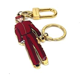 Louis Vuitton-Louis Vuitton Porto Clé Groom Bellboy Bag Charm Keychain-Red,Golden