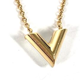 Louis Vuitton-Louis Vuitton Gold Metal Necklace-Golden
