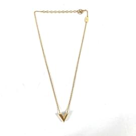 Louis Vuitton-Louis Vuitton Gold Metal Necklace-Golden