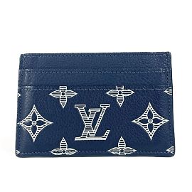 Kartenetui Monogram Shadow Louis Vuitton Marineblau