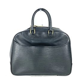 Sac à main Deauville en cuir Epi sur commande spéciale Louis Vuitton Noir