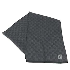 Louis Vuitton-Louis Vuitton Damier Graphite Echarpe Petit Scarf-Brown,Black