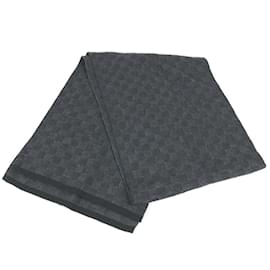 Louis Vuitton-Louis Vuitton Damier Graphite Echarpe Petit Scarf-Brown,Black