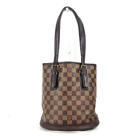 Borsa a secchiello Damier Mare di Louis Vuitton Marrone Damier ebene