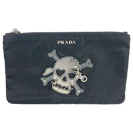Pochette de maquillage en nylon noir Prada 2M1214 Noir