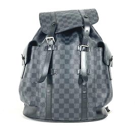 Louis Vuitton Damier Graphite Christopher MM Backpack Black