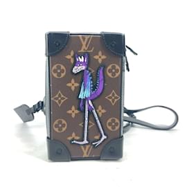 Louis Vuitton-Bolsa de telefone Monogram Soft Trunk da Louis Vuitton-Marrom