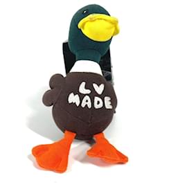 Louis Vuitton-Louis Vuitton NIGO Collaboration Portocle Squared Duck Bag Charm Keychain-Brown,Green
