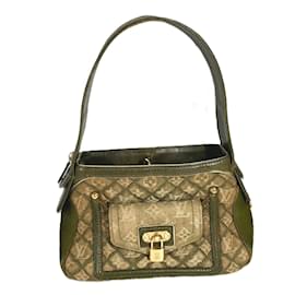 Louis Vuitton-Bolsa de Ombro Gondor em Denim Monogram Louis Vuitton-Caqui