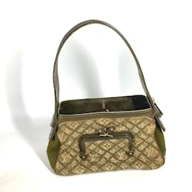 Louis Vuitton-Bolsa de Ombro Gondor em Denim Monogram Louis Vuitton-Caqui