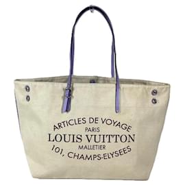 Louis Vuitton-Bolsa Crossbody Cabas MM Double Zip da Coleção de Verão Louis Vuitton-Bege,Roxo