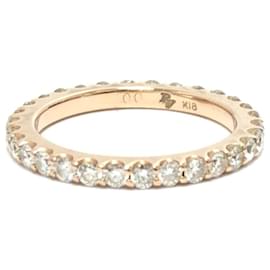 Autre Marque-Ponte Vecchio Pink Gold Diamond Band Ring-Golden