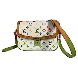 Louis Vuitton-Bolsa de Ombro Sologne Monograma Multicolorido Louis Vuitton-Branco