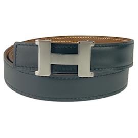Hermès-Hermes Mini Constance Belt-Brown,Black,Silvery