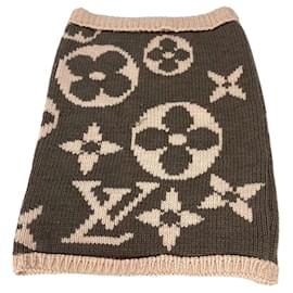 Louis Vuitton-Louis Vuitton Monogram Snood Accessory Scarf-Brown,Pink