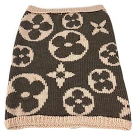 Louis Vuitton-Louis Vuitton Monogram Snood Accessory Scarf-Brown,Pink