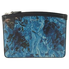 Alfred Dunhill Dunhill Duke Marble Petit Zip Folio Bleu