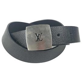 Cinto com fivela logo Santur Taiga Louis Vuitton Preto