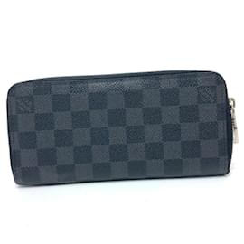 Louis Vuitton-Louis Vuitton Damier Graphite Long Wallet-Black