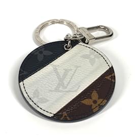 Louis Vuitton-Louis Vuitton Monogram Portocle Il Store Bag Charm Keychain-Brown,Black