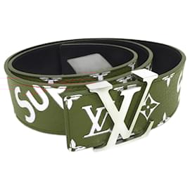 Louis Vuitton-Louis Vuitton x Supreme Monogram Santur Belt-Red