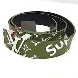 Louis Vuitton-Ceinture Santur Monogram Louis Vuitton x Supreme-Rouge