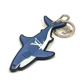 Louis Vuitton-Louis Vuitton Portocle LV Shark Bag Charm Keychain-White,Blue