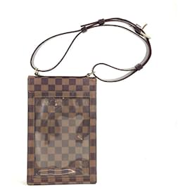 Louis Vuitton-Bolsa Portobello Damier Louis Vuitton-Marrom,Damier ebene