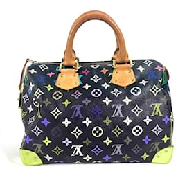 Louis Vuitton-Bolsa Boston Mini Speedy 30 Monograma Multicolorido Louis Vuitton-Preto,Multicor