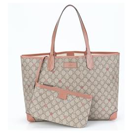 Gucci-Gucci GG Supreme Star Leather Shoulder Bag-Brown