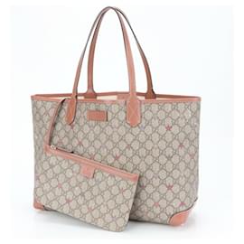 Gucci-Gucci GG Supreme Star Leather Shoulder Bag-Brown