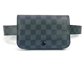 Louis Vuitton-Bolsa Pouch Santur Homem Damier Graphite Louis Vuitton-Damier ebene