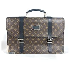 Louis Vuitton-Louis Vuitton Monogram Macassar Rally Briefcase-Brown,Black,Monogram