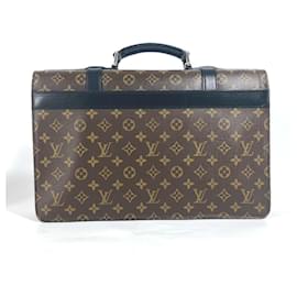 Louis Vuitton-Louis Vuitton Monogram Macassar Rally Briefcase-Brown,Black,Monogram