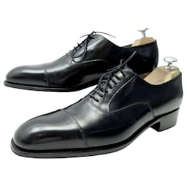 JM Weston-JM WESTON SAVILE 415 8.5C 42 42.5 BLACK LEATHER OXFORD SHOES-Black