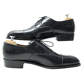 JM Weston-JM WESTON SAVILE 415 8.5C 42 42.5 BLACK LEATHER OXFORD SHOES-Black