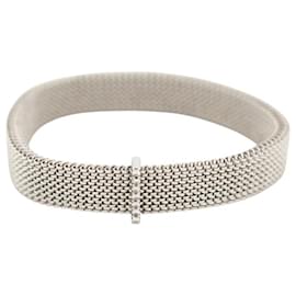 Mauboussin-NEUF BRACELET MAUBOUSSIN MOI NON PLUS 16CM ACIER ARGENTE & DIAMANTS BOITE-Argenté