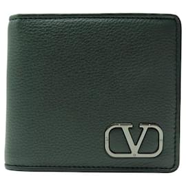 Valentino-NINE VALENTINO VLOGO SIGNATURE WALLET 3YP2P0445YGP CARD HOLDER WALLET-Grey