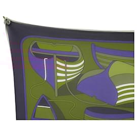Hermès-NINE HERMES THALASSA SQUARE 90 IN MULTICOLORED SILK JERSEY SCARF-Multiple colors