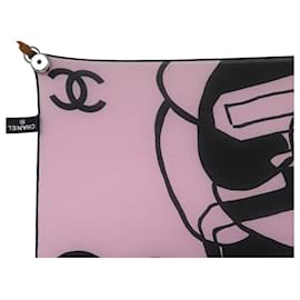 Chanel-NEW CHANEL COCO SCARF TIMELESS LOGO CC 70 CM IN COTTON & SILK-Other