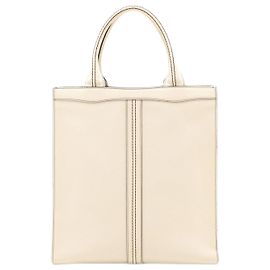 Valextra Punch Beiger Leder Schultertasche für Männer Beige